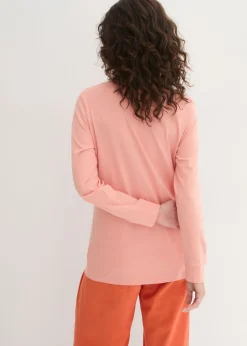 Camiseta larga con cuello redondo, manga larga (5 unidades) Mujer Básicos|Camisetas