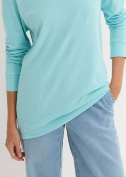 Clearance Camiseta larga con cuello redondo, manga larga (5 unidades) Mujer Básicos|Camisetas
