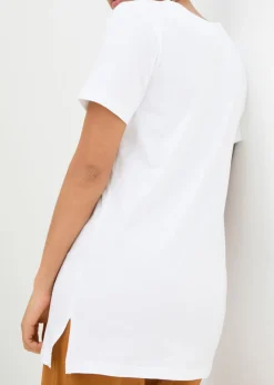 Sale Camiseta larga con escote en V (2 unidades) Mujer Básicos|Camisetas