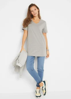 Sale Camiseta larga con escote en V (2 unidades) Mujer Básicos|Camisetas