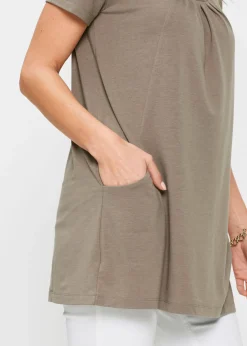 Outlet Camiseta larga con viscosa Mujer Camisetas