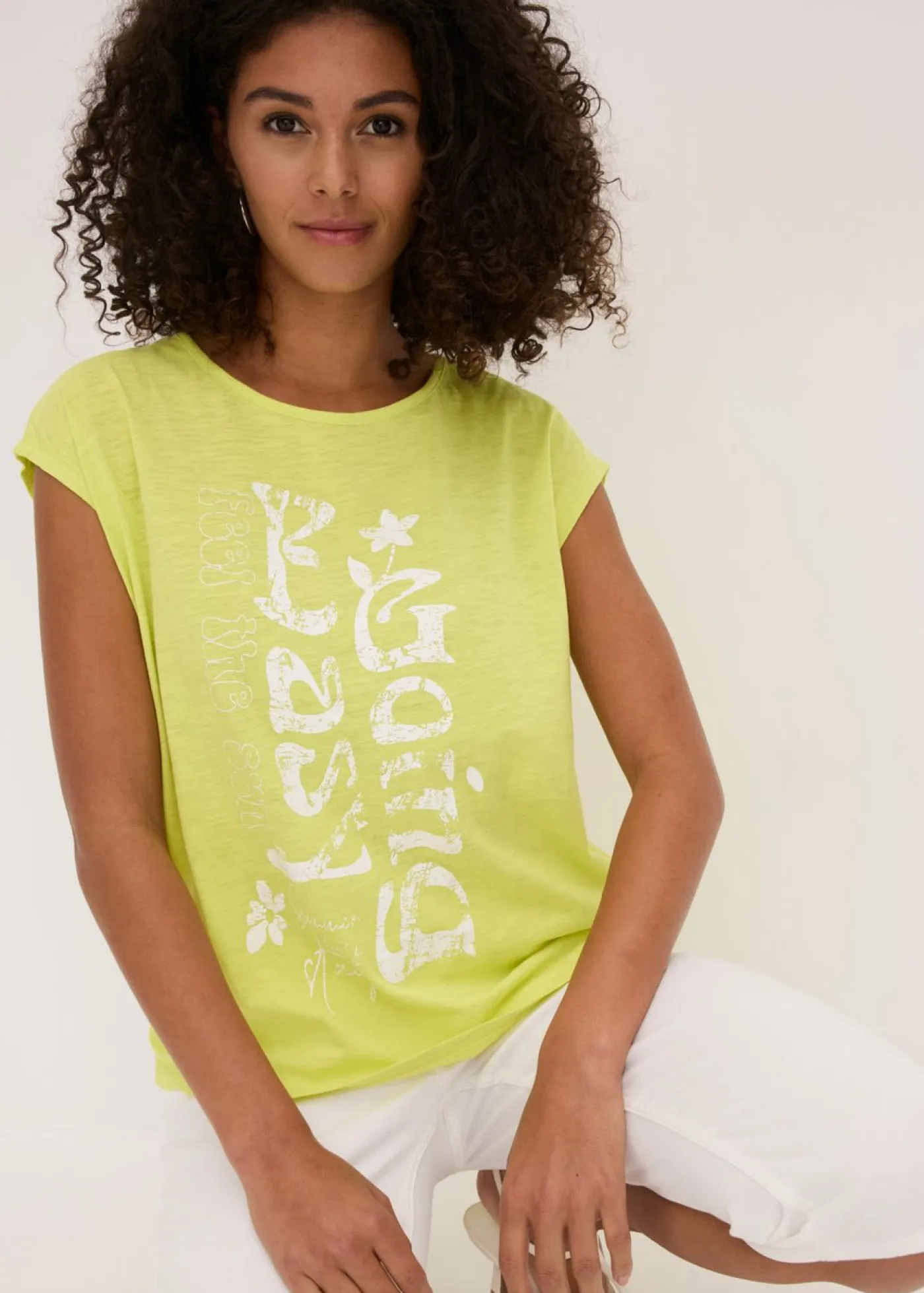 Online Camiseta larga de algodón orgánico puro Mujer Camisetas