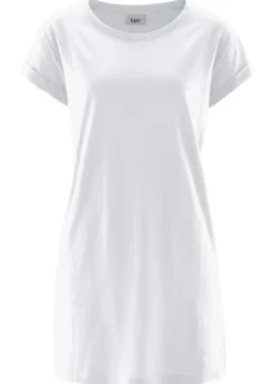 Outlet Camiseta larga de algodón puro Mujer Básicos|Camisetas
