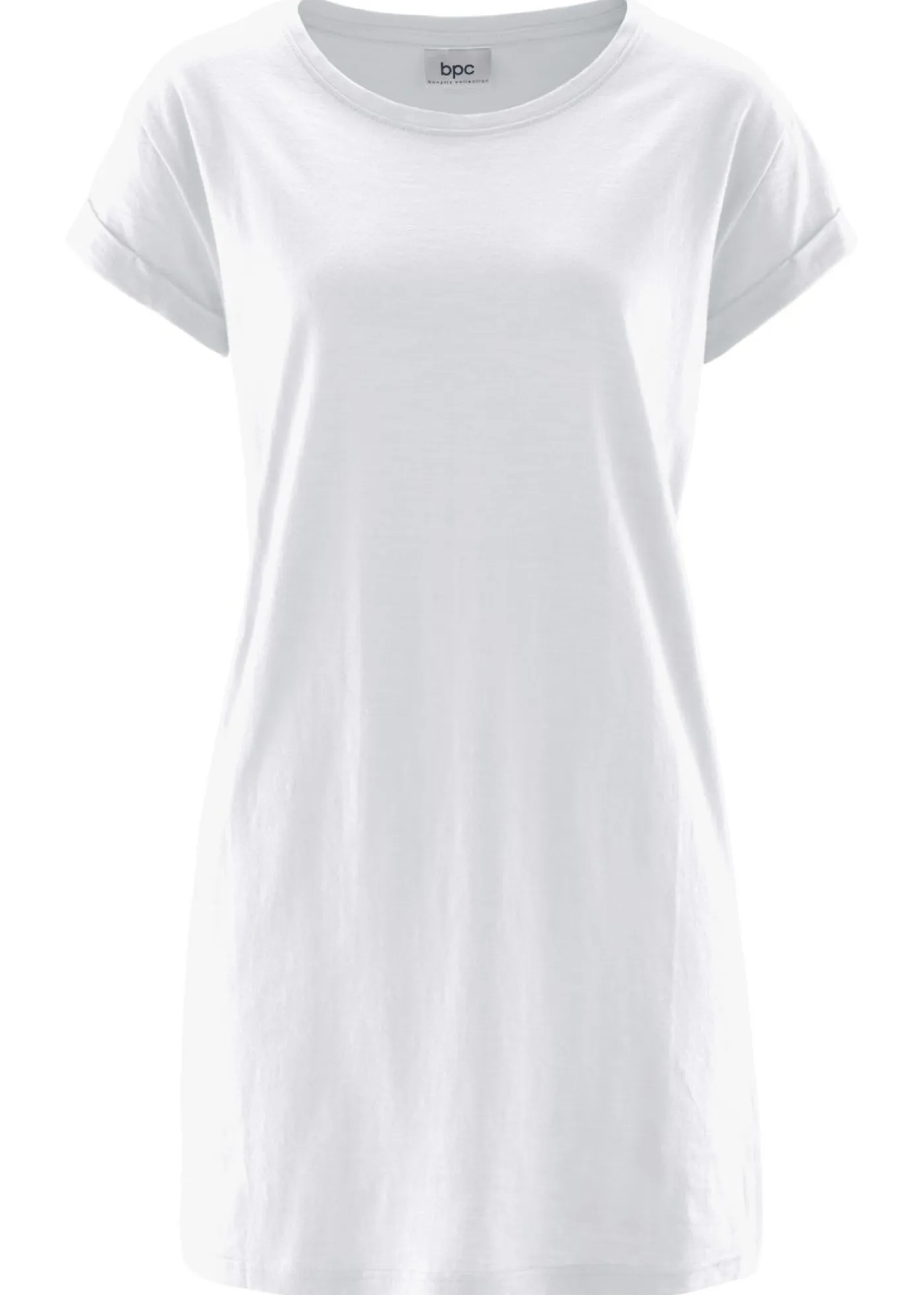 Outlet Camiseta larga de algodón puro Mujer Básicos|Camisetas