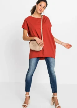 Online Camiseta larga de algodón puro Mujer Camisetas