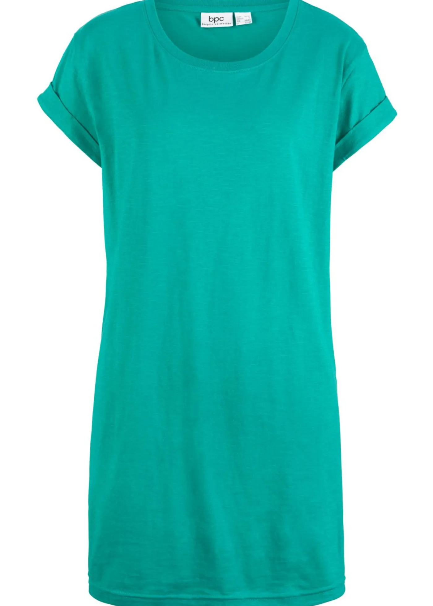 Clearance Camiseta larga de algodón puro Mujer Básicos|Camisetas