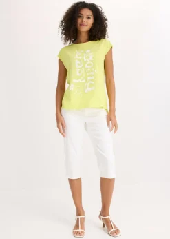 Sale Camiseta larga de algodón orgánico puro Mujer Camisetas