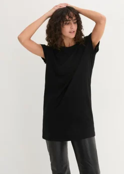 Hot Camiseta larga de algodón puro Mujer Básicos|Camisetas