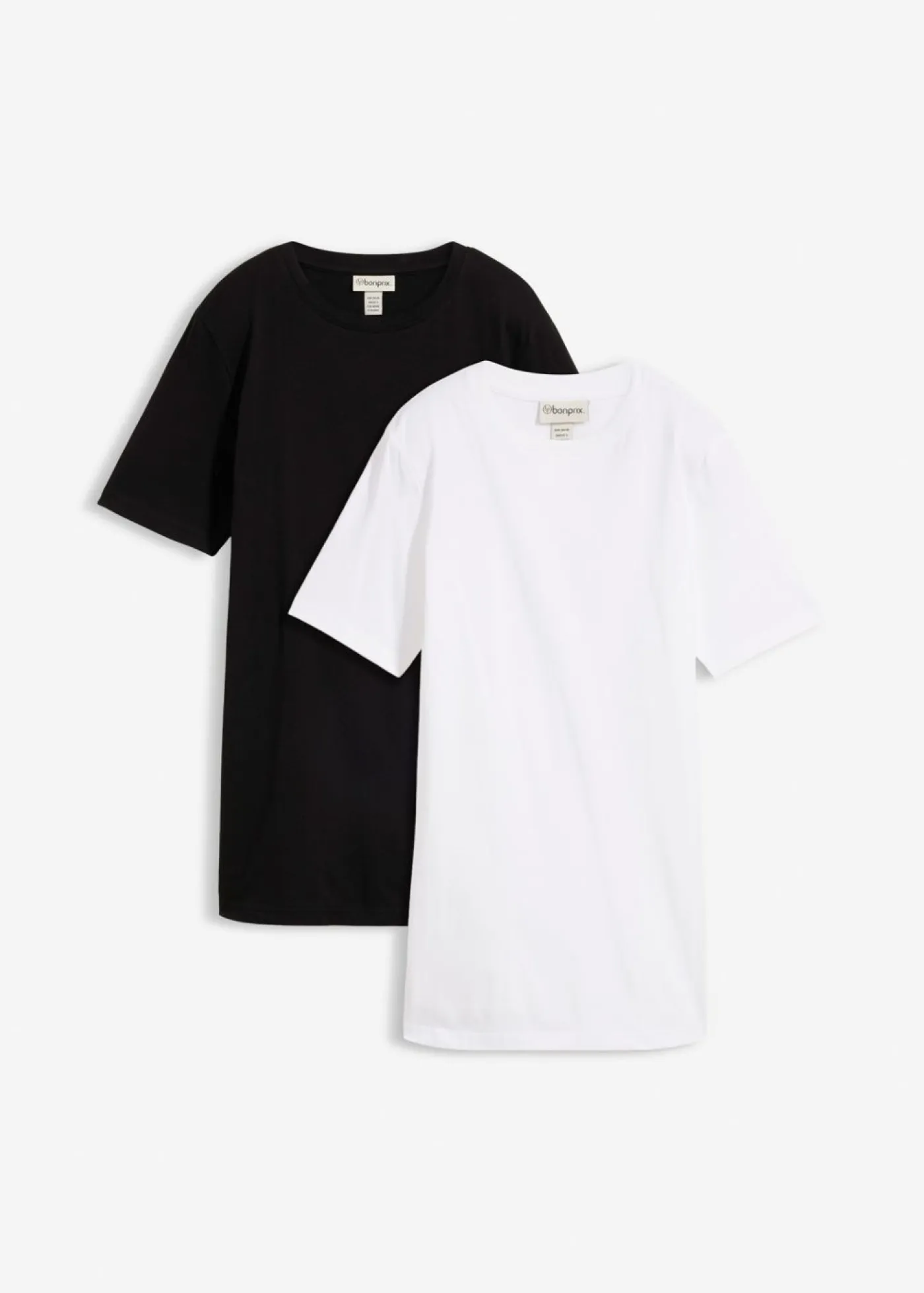 Online Camiseta larga de algodón orgánico puro (2 unidades) Mujer Básicos|Camisetas