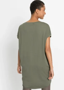 Outlet Camiseta larga de algodón puro Mujer Camisetas