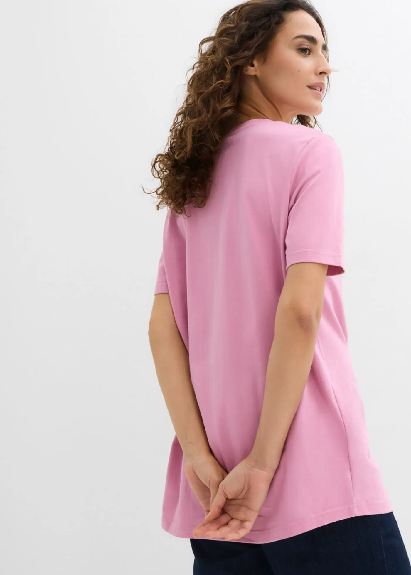 Hot Camiseta larga de algodón orgánico puro (2 unidades) Mujer Básicos|Camisetas