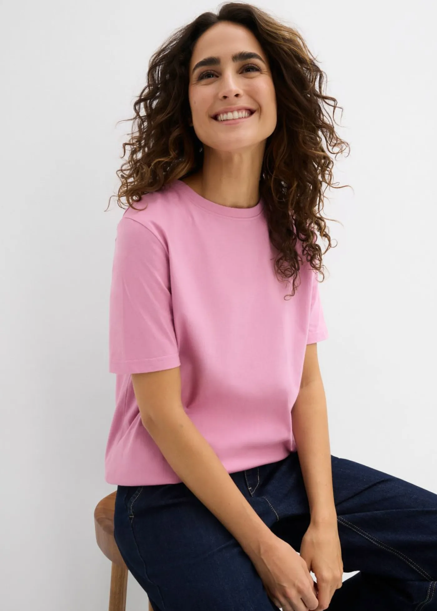Hot Camiseta larga de algodón orgánico puro (2 unidades) Mujer Básicos|Camisetas