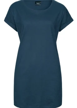 Online Camiseta larga de algodón puro Mujer Básicos|Camisetas