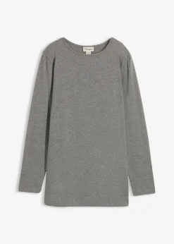 Camiseta larga de algodón orgánico puro Mujer Básicos|Camisetas