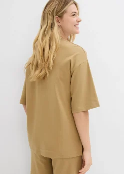 Best Camiseta larga de interlock Mujer Conjuntos De Ropa|Camisetas
