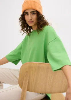 Online Camiseta larga de interlock Mujer Conjuntos De Ropa|Camisetas