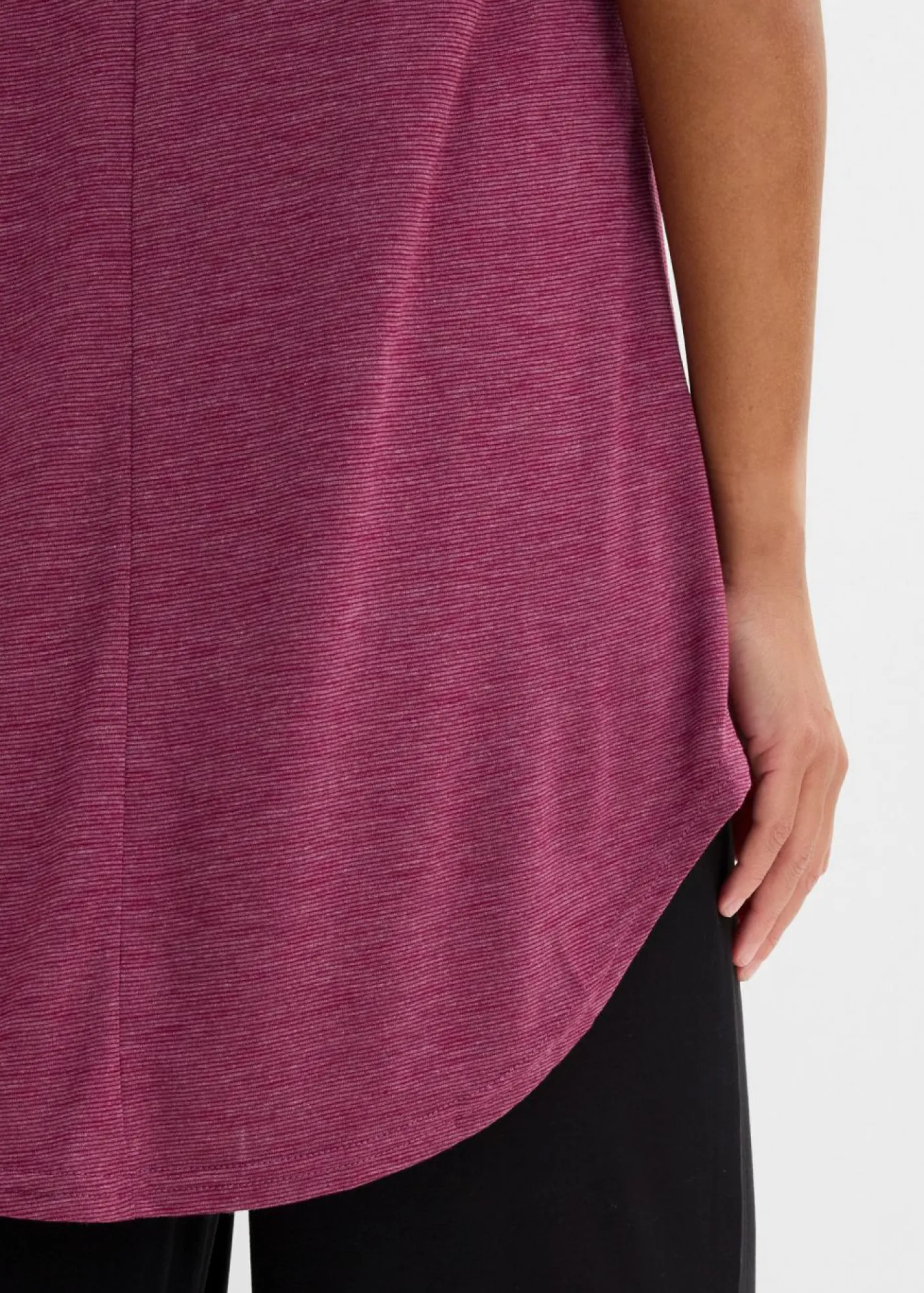 New Camiseta larga de mezcla de viscosa Mujer Camisetas