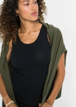 Sale Camiseta larga de mezcla de viscosa Mujer Camisetas
