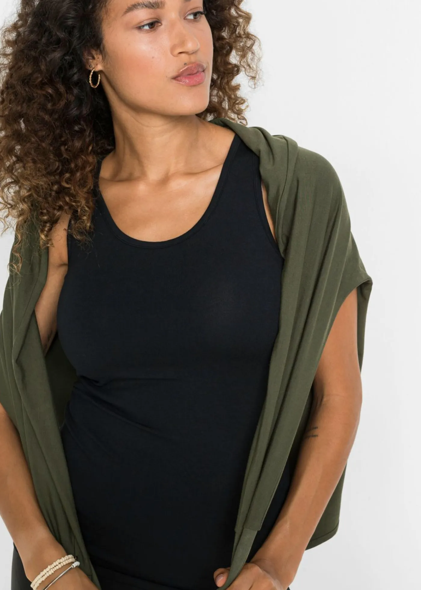 Sale Camiseta larga de mezcla de viscosa Mujer Camisetas