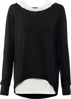 Best Camiseta larga de mezcla de viscosa Mujer Camisetas