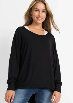 Best Camiseta larga de mezcla de viscosa Mujer Camisetas