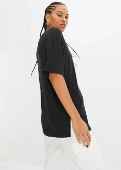 Best Camiseta larga de mezcla de viscosa sostenible Mujer Camisetas|Novedades