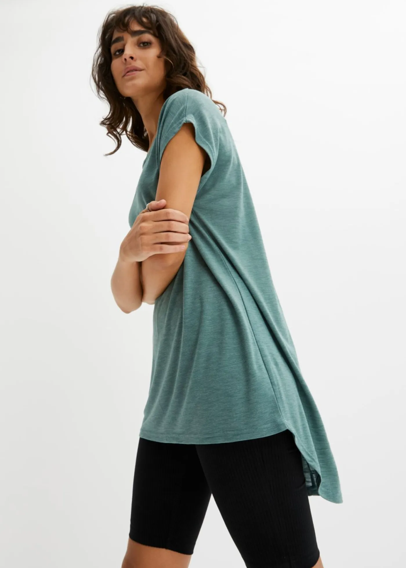 Discount Camiseta larga de mezcla de viscosa Mujer Camisetas