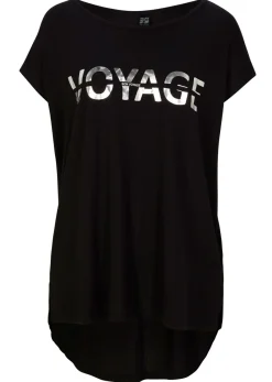 Best Camiseta larga de mezcla de viscosa Mujer Camisetas