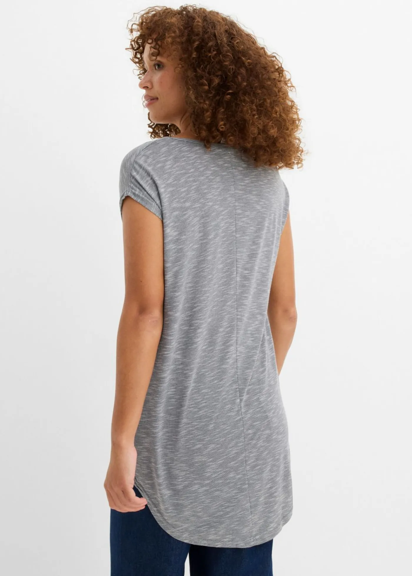 Hot Camiseta larga de mezcla de viscosa Mujer Camisetas