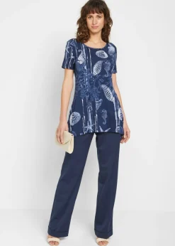Sale Camiseta larga de suave mezcla de viscosa Mujer Camisetas