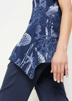 Sale Camiseta larga de suave mezcla de viscosa Mujer Camisetas