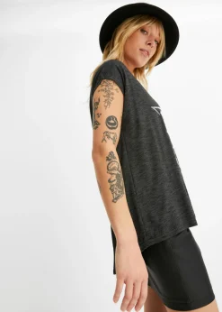 New Camiseta larga de suave mezcla de viscosa Mujer Camisetas