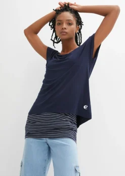 Best Camiseta larga de suave mezcla de viscosa Mujer Camisetas