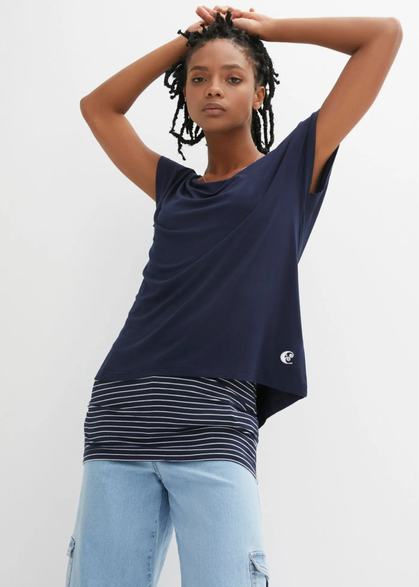 Best Camiseta larga de suave mezcla de viscosa Mujer Camisetas