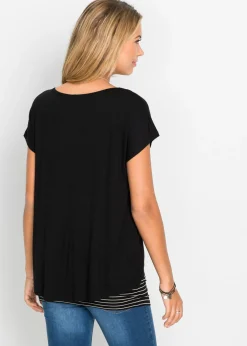 Camiseta larga de suave mezcla de viscosa Mujer Camisetas