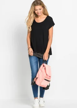 Camiseta larga de suave mezcla de viscosa Mujer Camisetas