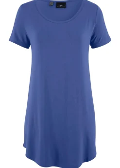 Outlet Camiseta larga de viscosa suave Mujer Básicos|Camisetas