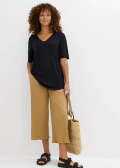 Hot Camiseta larga de viscosa suave Mujer Básicos|Camisetas
