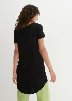 Camiseta larga de viscosa suave Mujer Básicos|Camisetas