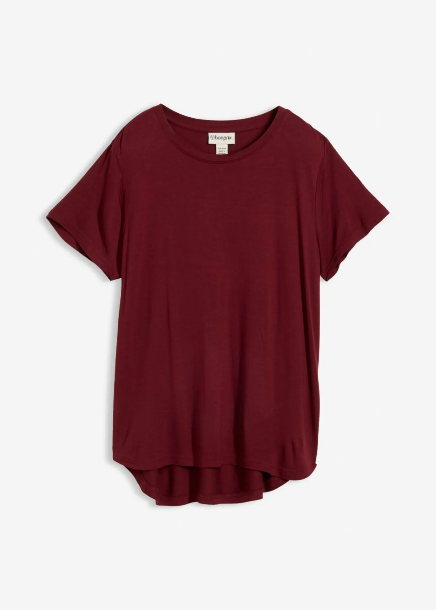 Clearance Camiseta larga de viscosa suave Mujer Básicos|Camisetas