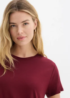 Clearance Camiseta larga de viscosa suave Mujer Básicos|Camisetas