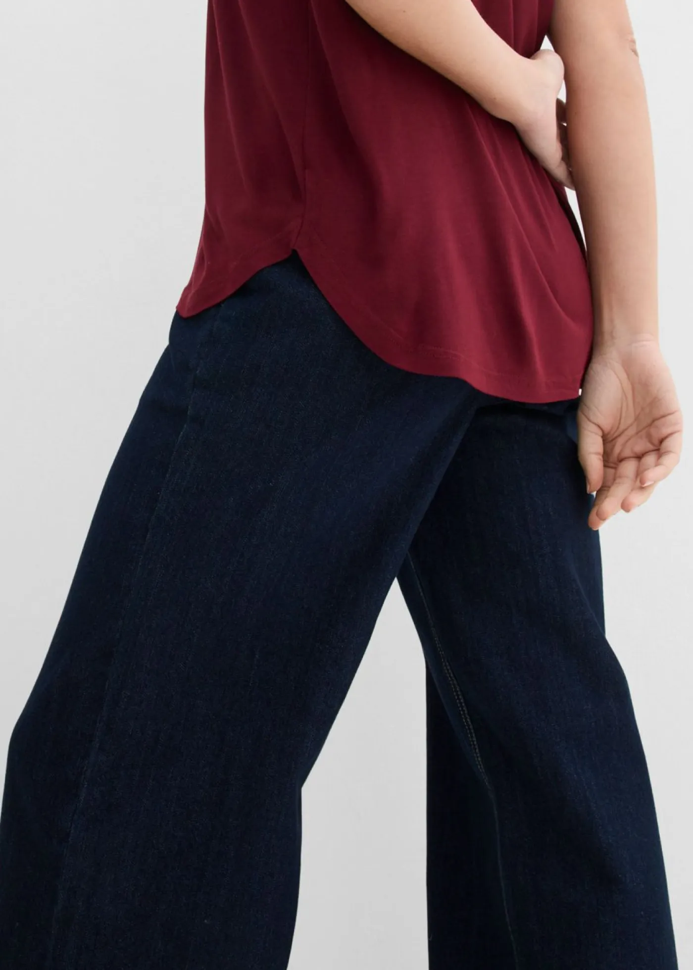 Clearance Camiseta larga de viscosa suave Mujer Básicos|Camisetas