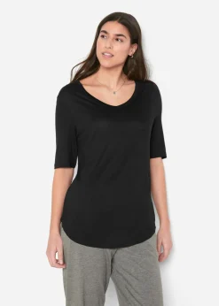 Clearance Camiseta larga de viscosa suave (2 unidades) Mujer Básicos|Camisetas