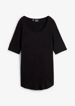 New Camiseta larga de viscosa suave Mujer Básicos|Camisetas