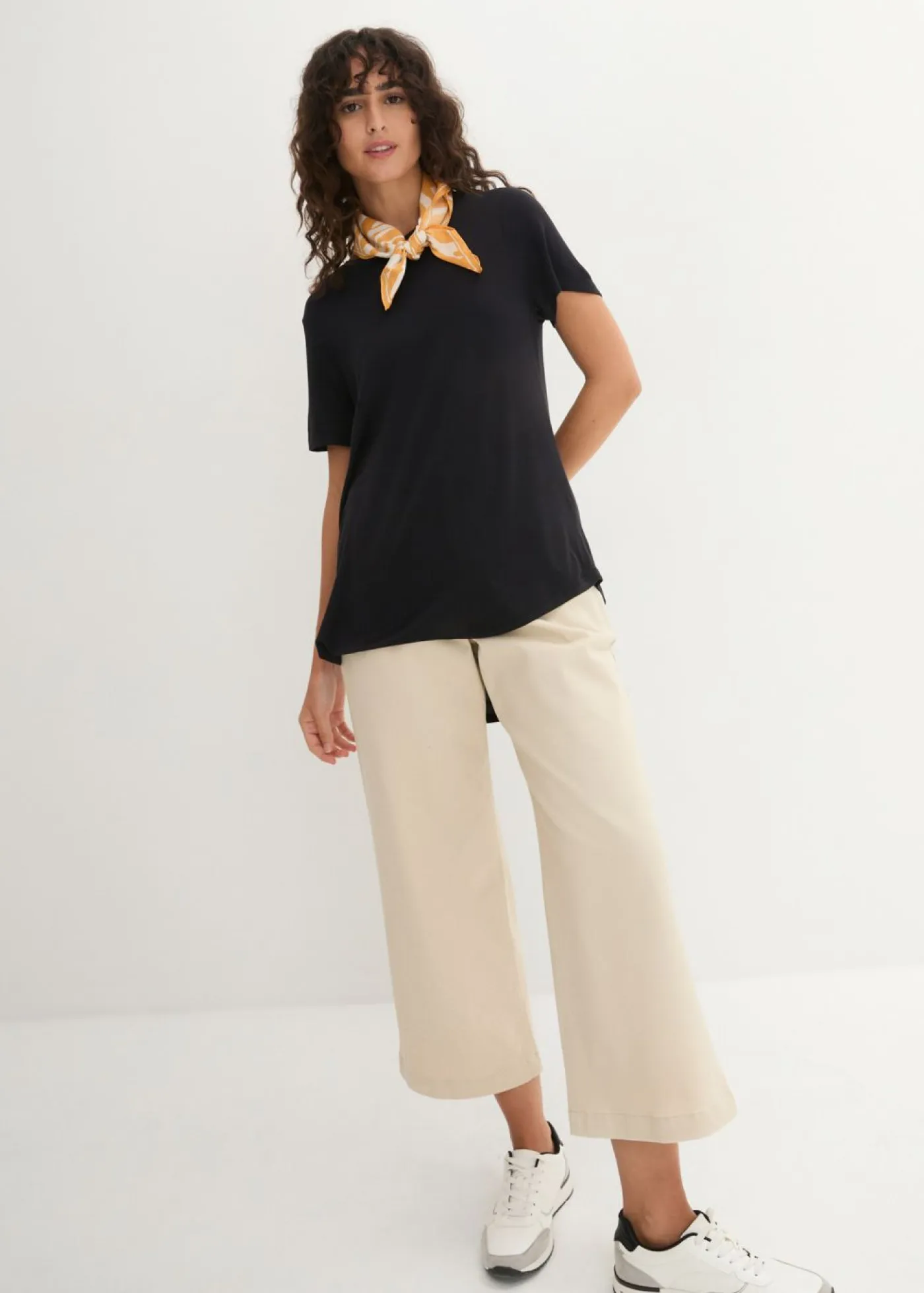 Clearance Camiseta larga de viscosa suave Mujer Básicos|Camisetas