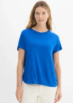 Online Camiseta larga de viscosa suave Mujer Básicos|Camisetas