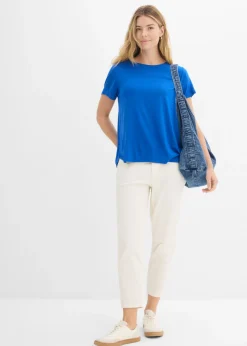 Online Camiseta larga de viscosa suave Mujer Básicos|Camisetas