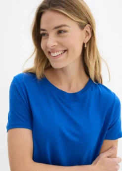 Online Camiseta larga de viscosa suave Mujer Básicos|Camisetas