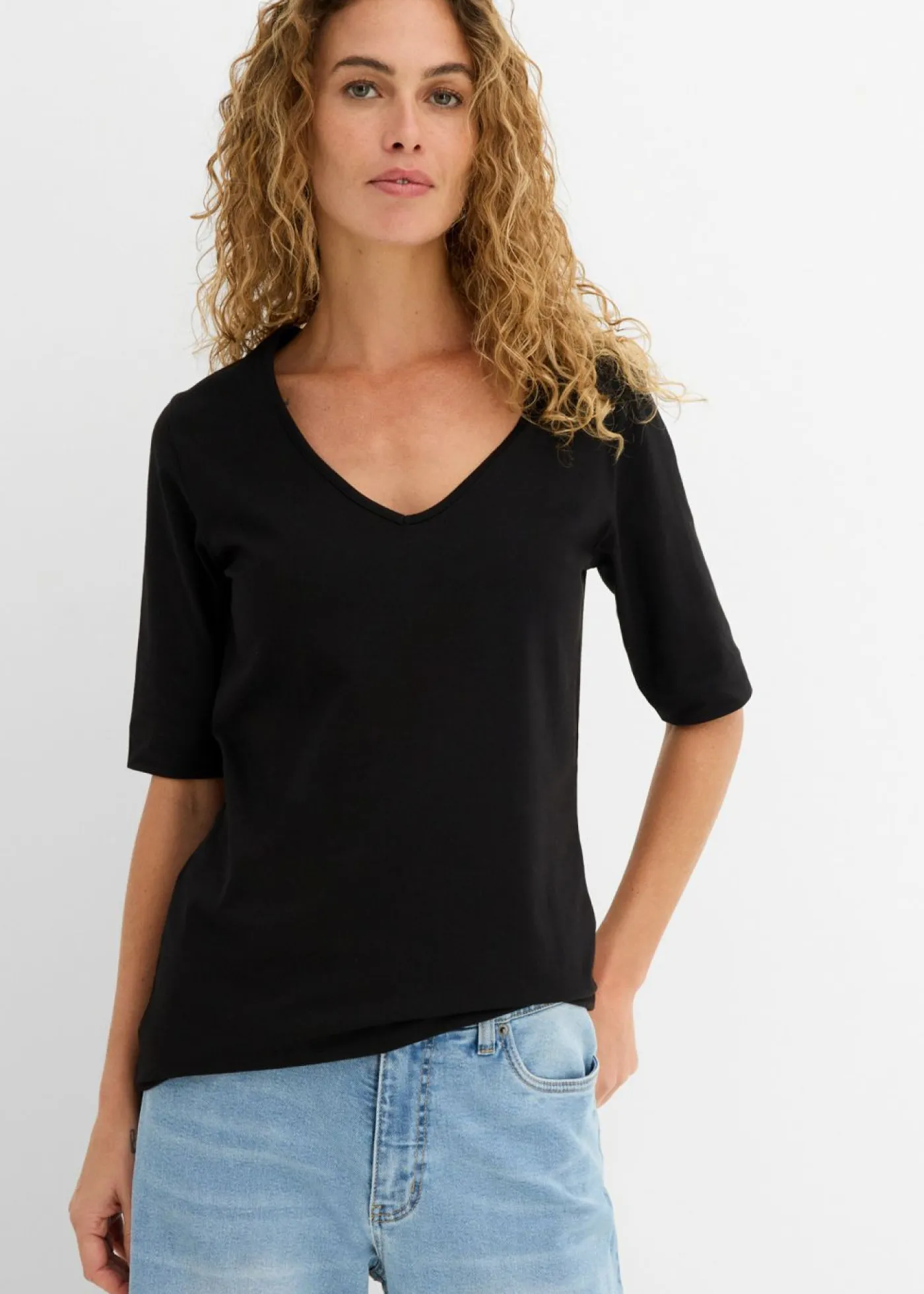 Clearance Camiseta larga favorecedora Mujer Básicos|Camisetas