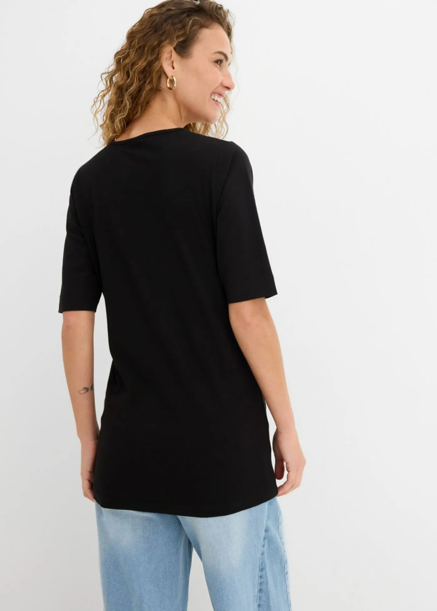 Clearance Camiseta larga favorecedora Mujer Básicos|Camisetas